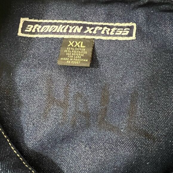 Vintage 90’s Brooklyn Xpress Tribal Dragon Embroidered  Denim Jacket - Picture 6 of 12